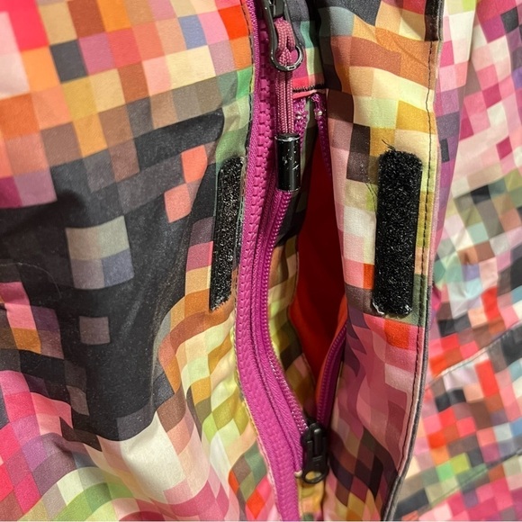 Women BURTON DRYRIDE Pink Pixilated Cadence Snowboard Hooded XXS Ski Snow Jacket - Picture 8 of 13